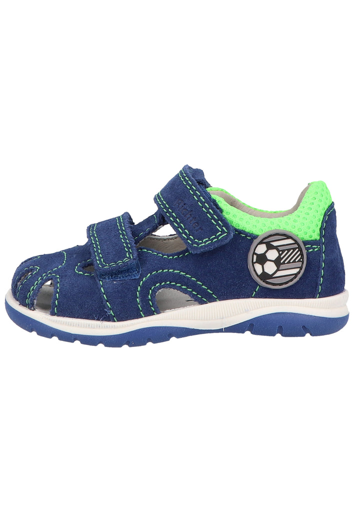 Richter Halbschuhe Veloursleder/Textil Blau/Grün - surf4shoes