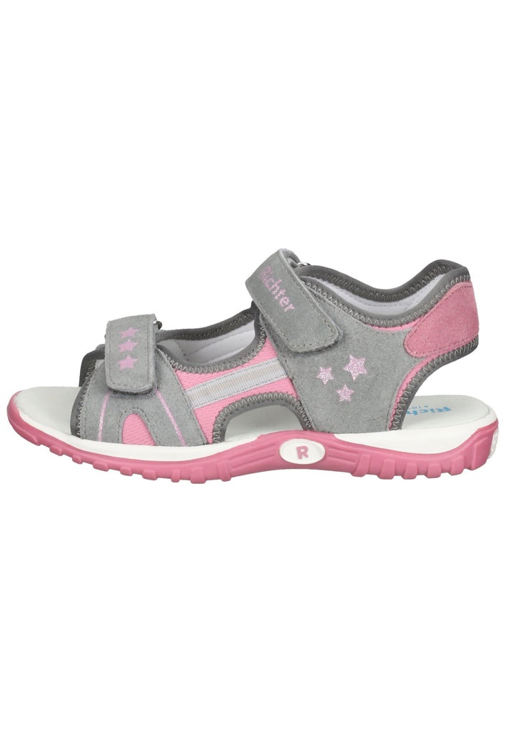 Richter Wanderschuhe Veloursleder/Textil Grau/Rosa - surf4shoes