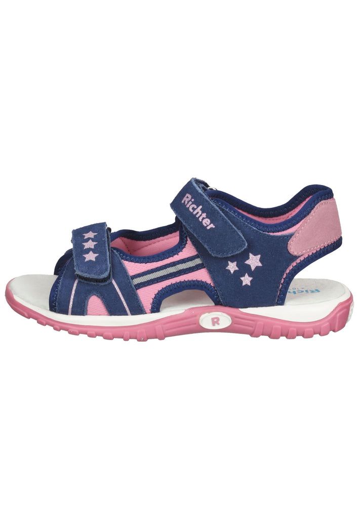Richter Wanderschuhe Veloursleder/Textil Blau/Pink - surf4shoes