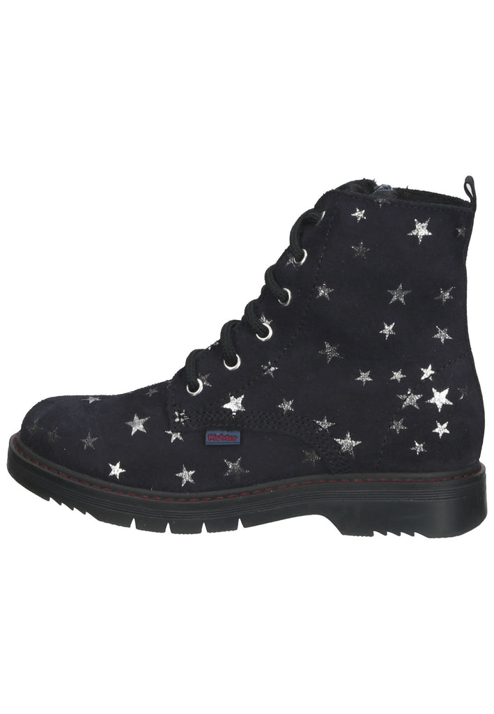Richter Stiefelette Veloursleder Blau - surf4shoes
