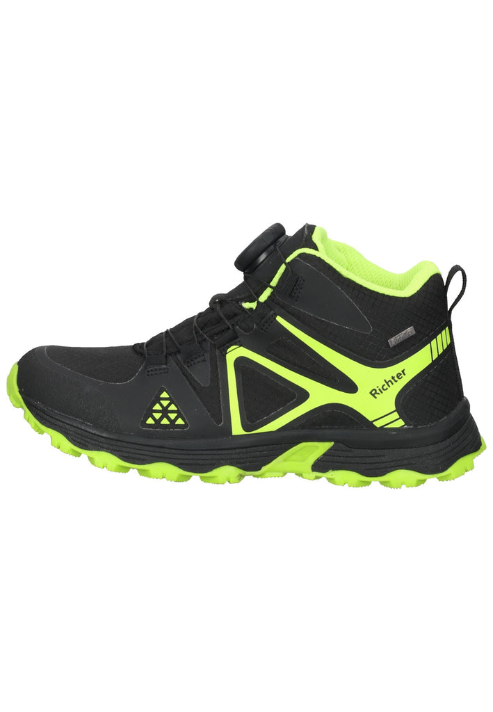 Richter Wanderschuhe Textil Schwarz/Lime - surf4shoes