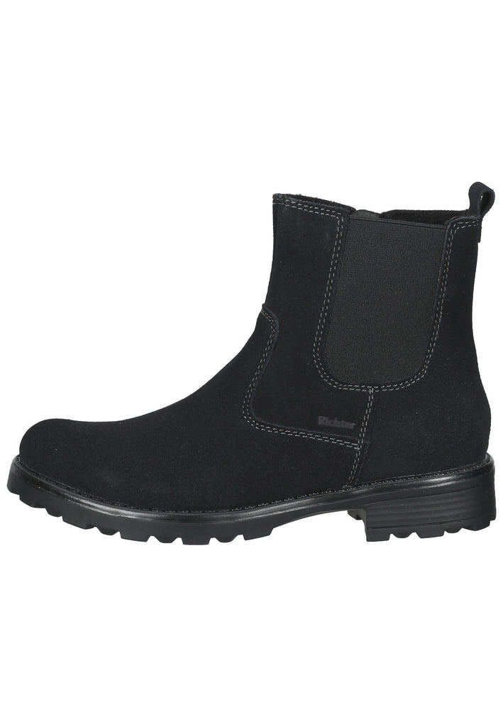 Richter Stiefelette Leder Schwarz - surf4shoes