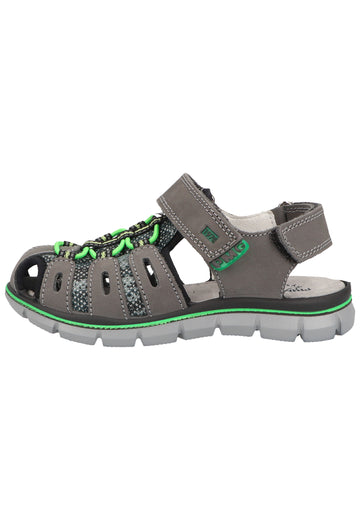Primigi Sandalen Nubukleder/Textil Grau/Grün - surf4shoes