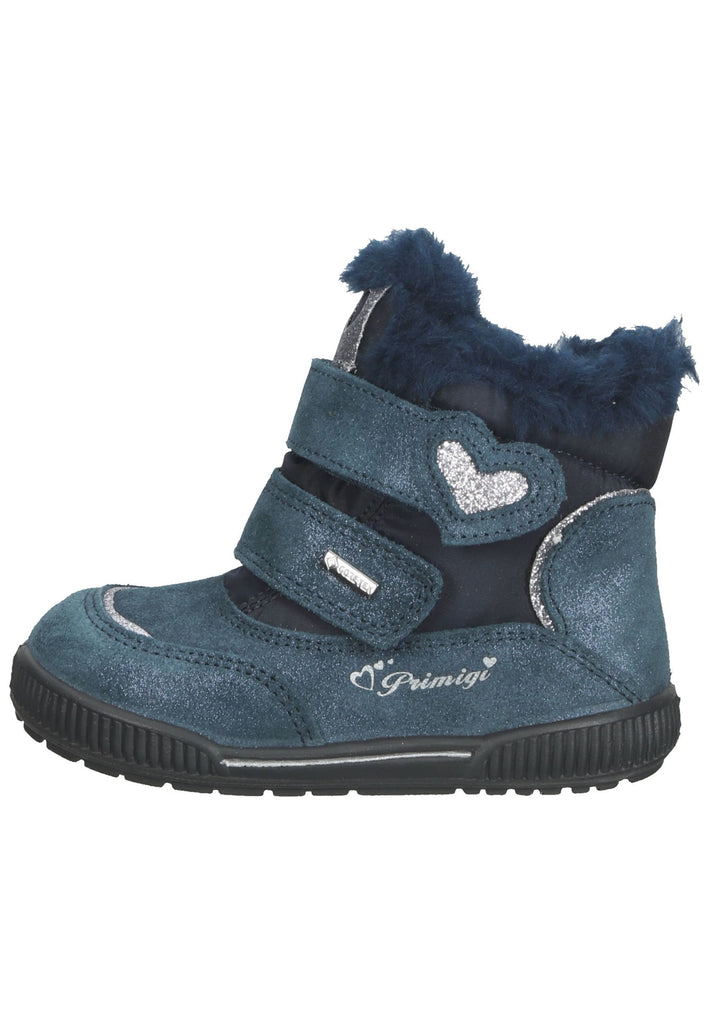 Primigi Stiefel Leder/Textil Schwarz/Blau Warmfutter - surf4shoes