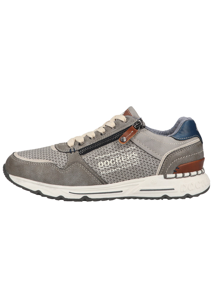 Dockers Sneaker Lederimitat Hellgrau - surf4shoes