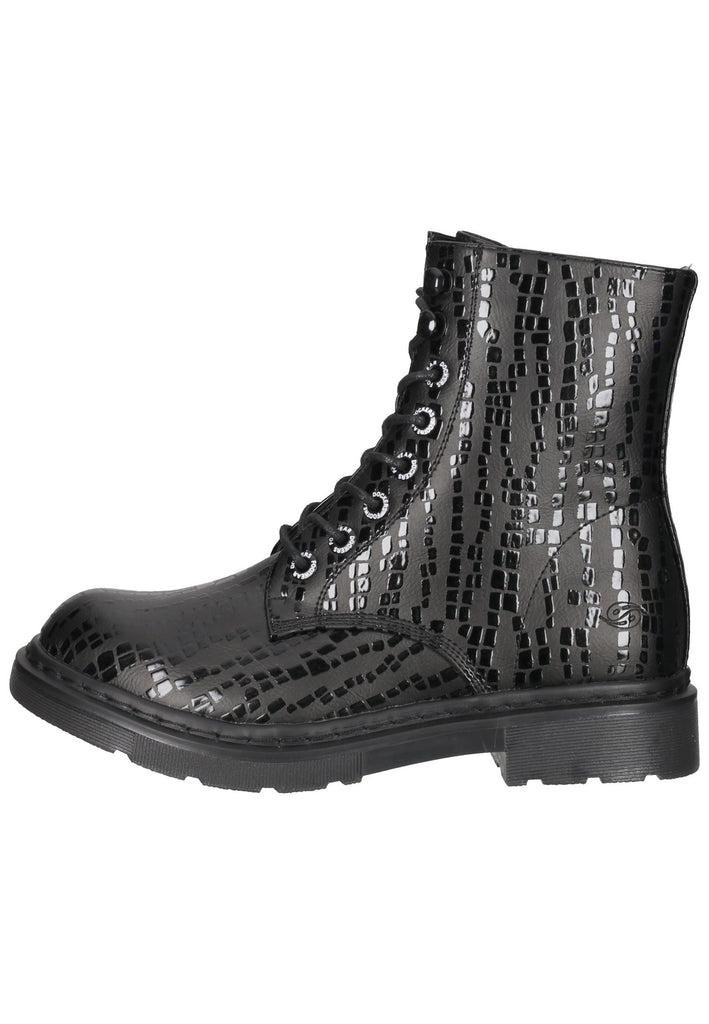 Dockers Stiefelette Lederimitat Schwarz Multi - surf4shoes