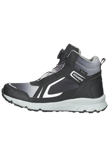 Dockers Stiefelette Lederimitat/Textil Schwarz/grau - surf4shoes