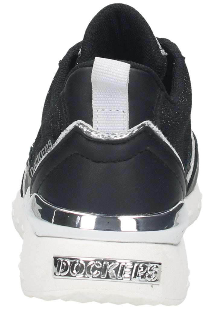 Dockers Sneaker Lederimitat Schwarz/Silber - surf4shoes