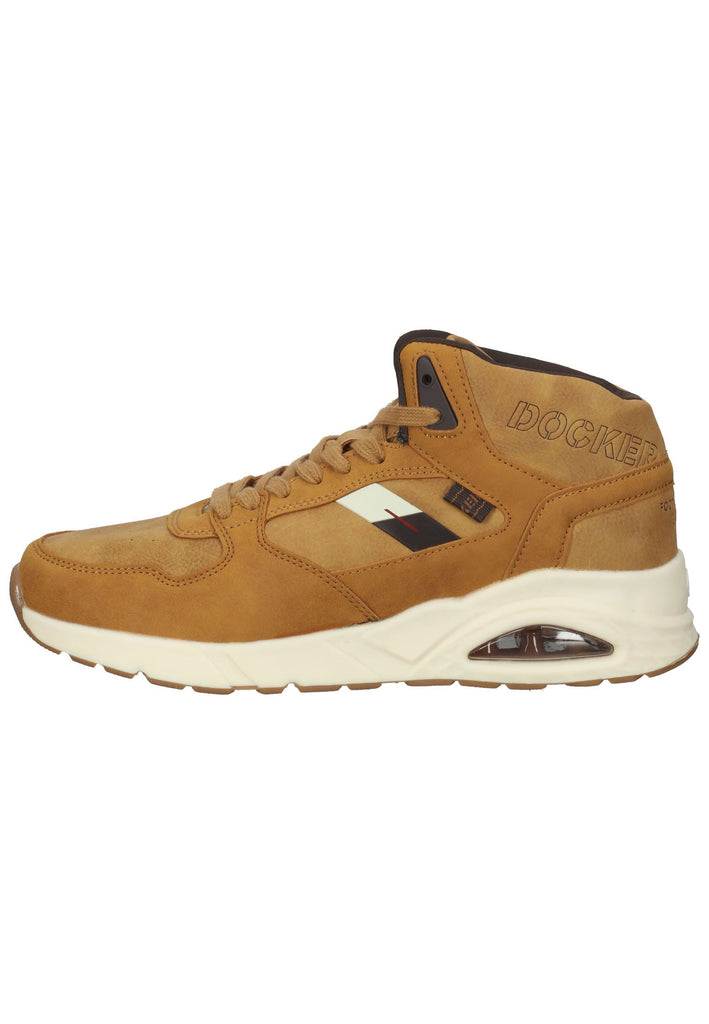 Dockers Sneaker Lederimitat Hellbraun - surf4shoes