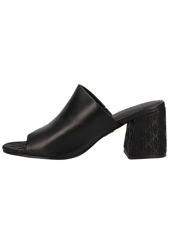 Bronx Pantoletten Leder Schwarz - surf4shoes