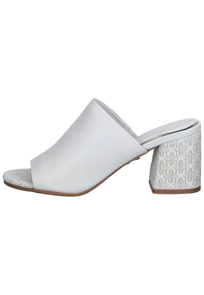 Bronx Pantoletten Leder Hellgrau - surf4shoes