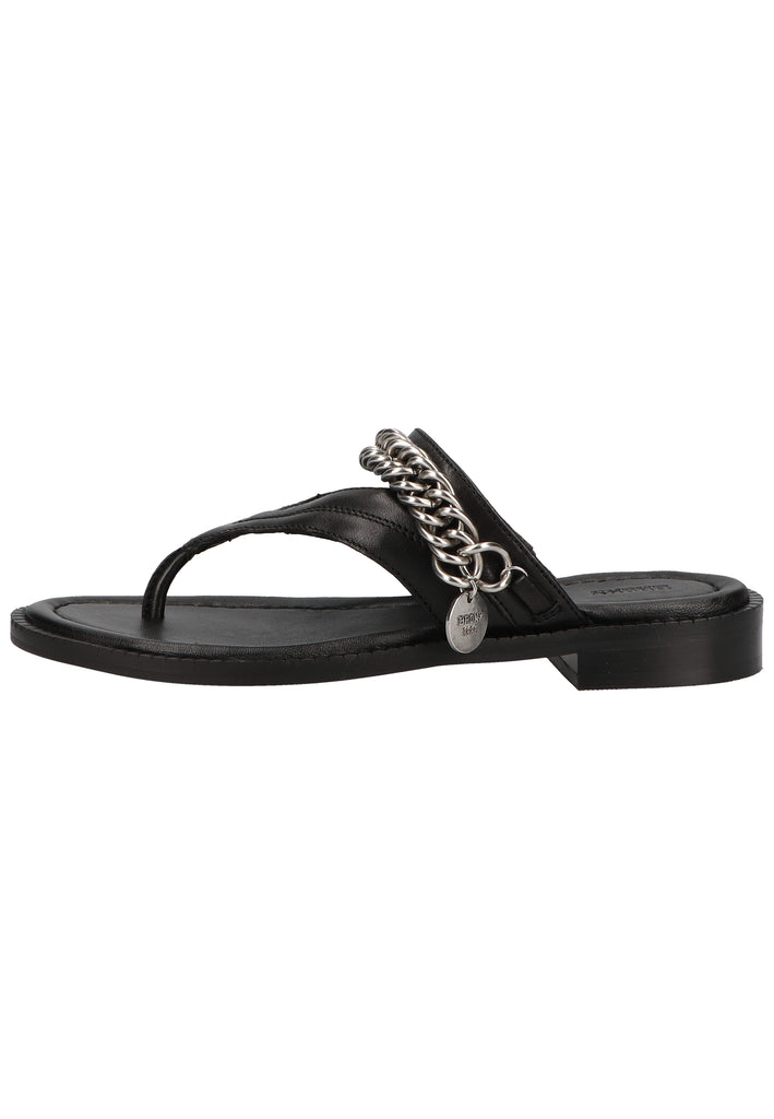 Bronx Zehensteg Leder Schwarz - surf4shoes