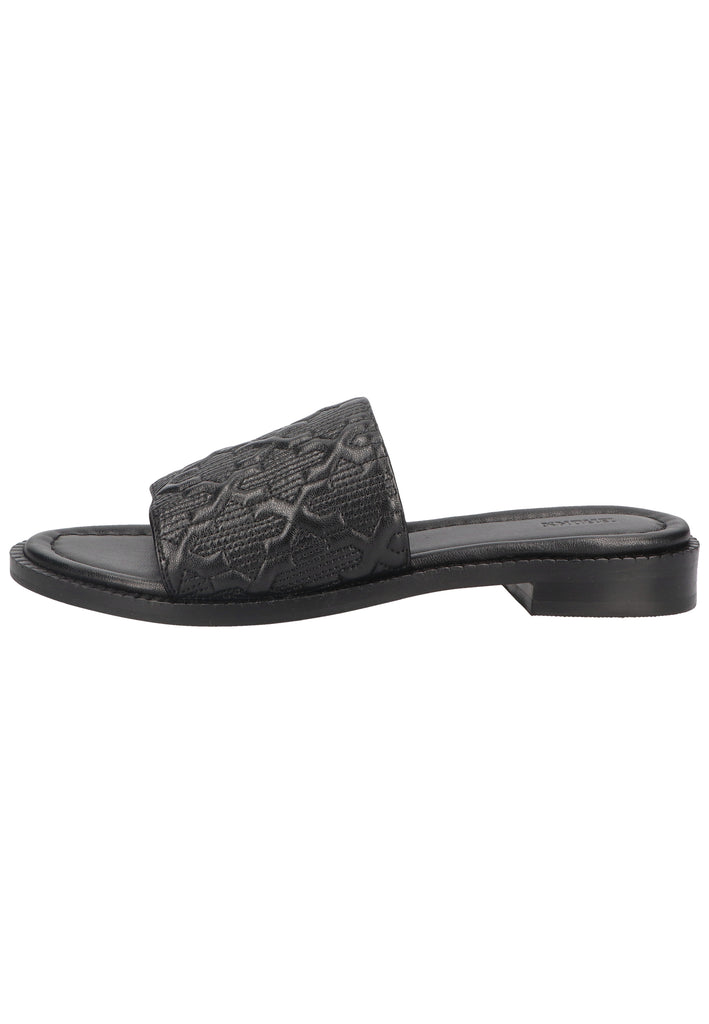 Bronx Pantoletten Leder Schwarz - surf4shoes