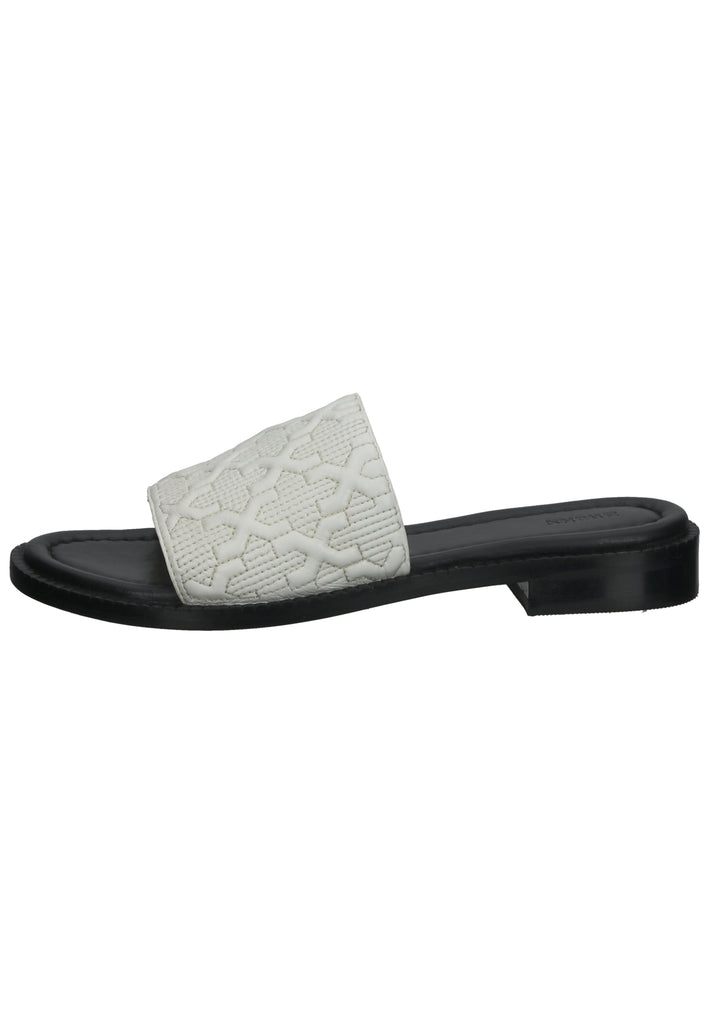 Bronx Pantoletten Leder Schwarz/Weiß - surf4shoes
