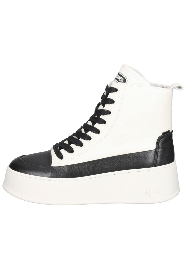 Bronx Stiefelette Nappaleder Schwarz/Weiß - surf4shoes