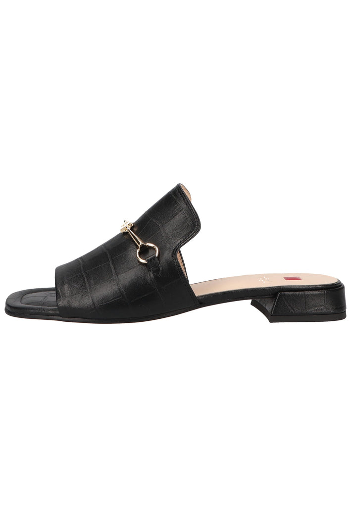 Högl Pantoletten Leder Schwarz - surf4shoes