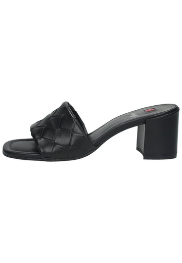 Högl Pantoletten Leder Schwarz - surf4shoes