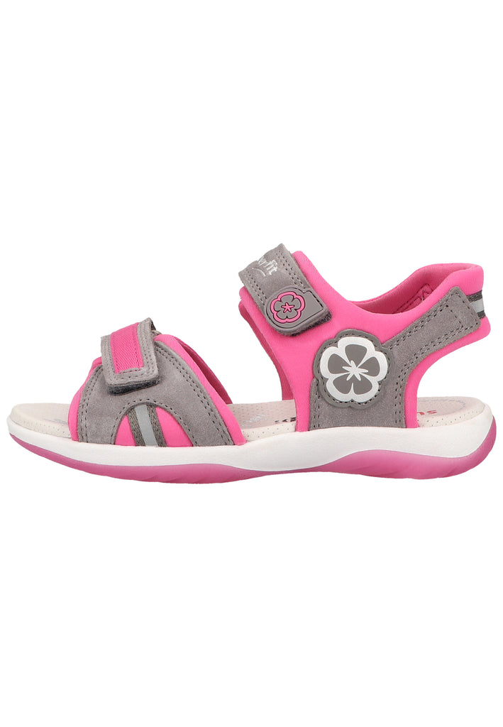 Superfit Sandalen Veloursleder/Textil Hellgrau - surf4shoes