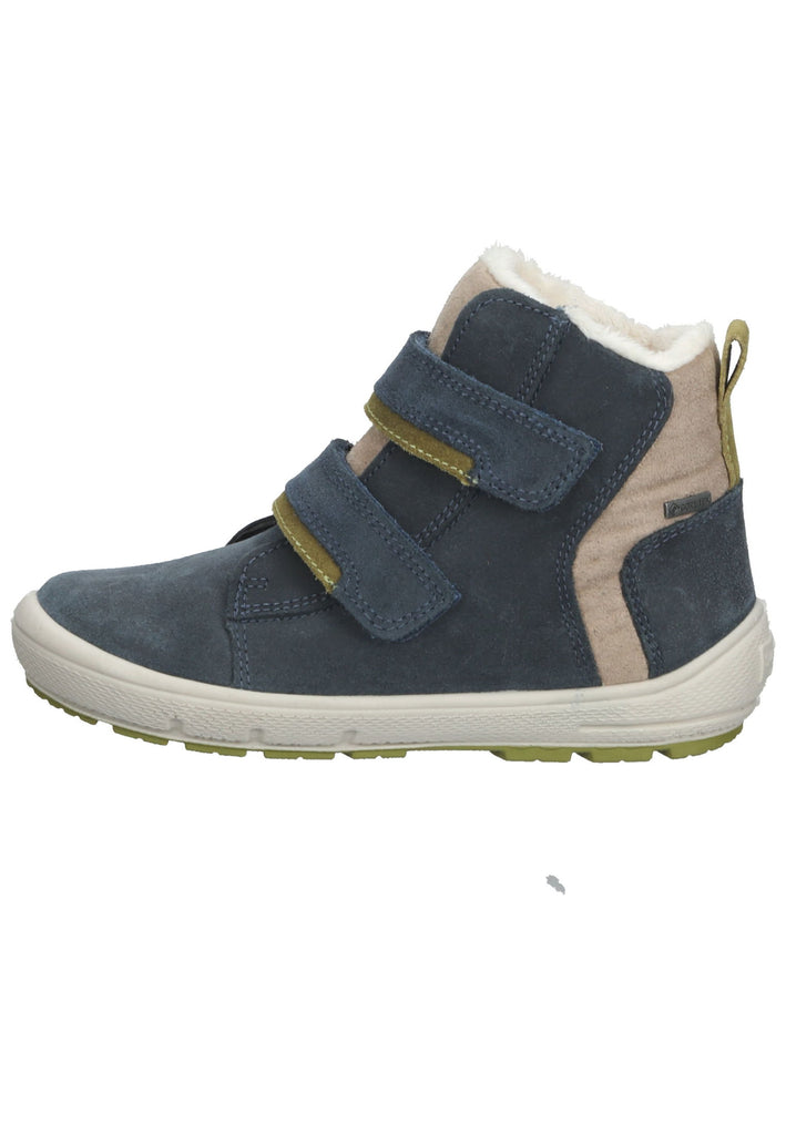 Superfit Halbschuhe Veloursleder Blau/Gelb Warmfutter - surf4shoes