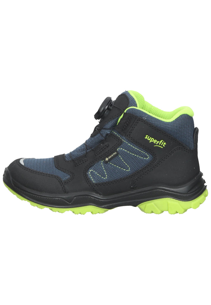 Superfit Stiefelette Textil Schwarz/Grün - surf4shoes