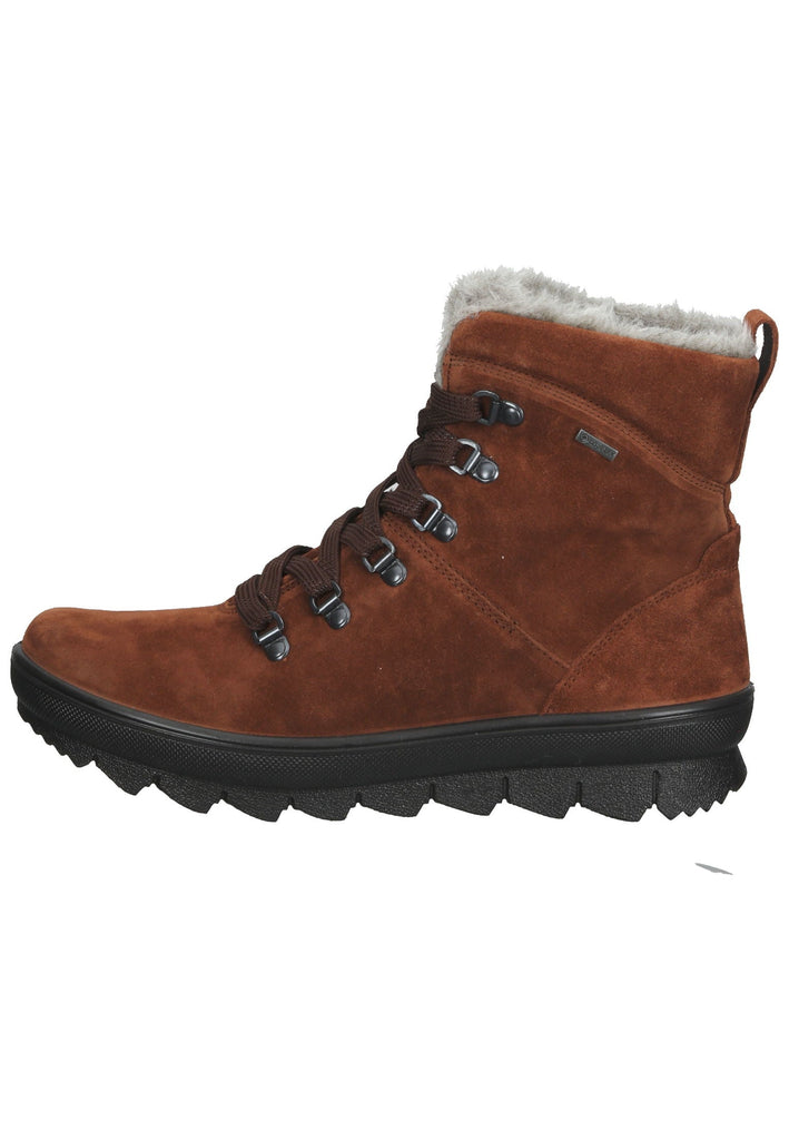 Legero Stiefelette Veloursleder Cognac Warmfutter - surf4shoes