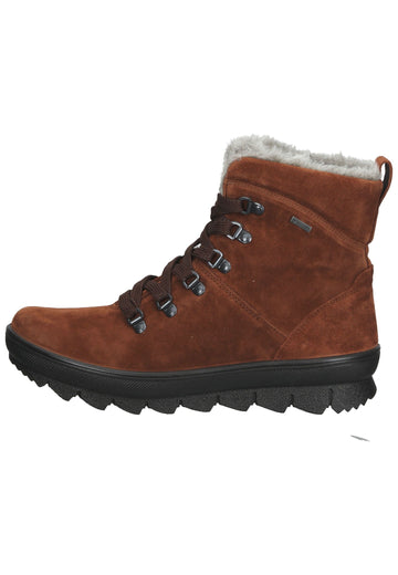 Legero Stiefelette Veloursleder Cognac Warmfutter - surf4shoes