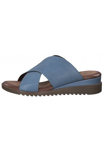 Jana Pantoletten Leder Hellblau - surf4shoes