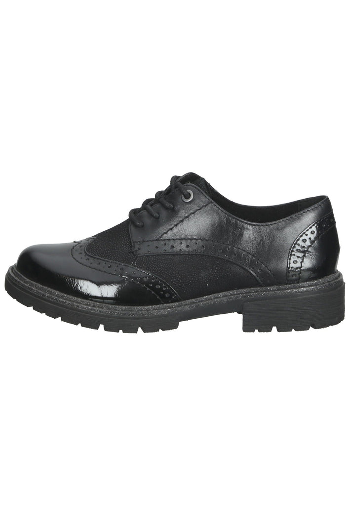 Jana Halbschuhe Leder/Synthetik Schwarz - surf4shoes