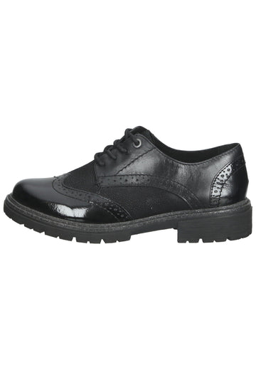 Jana Halbschuhe Leder/Synthetik Schwarz - surf4shoes