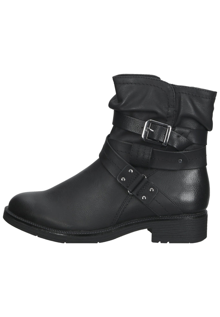 Jana Stiefelette Leder Schwarz - surf4shoes