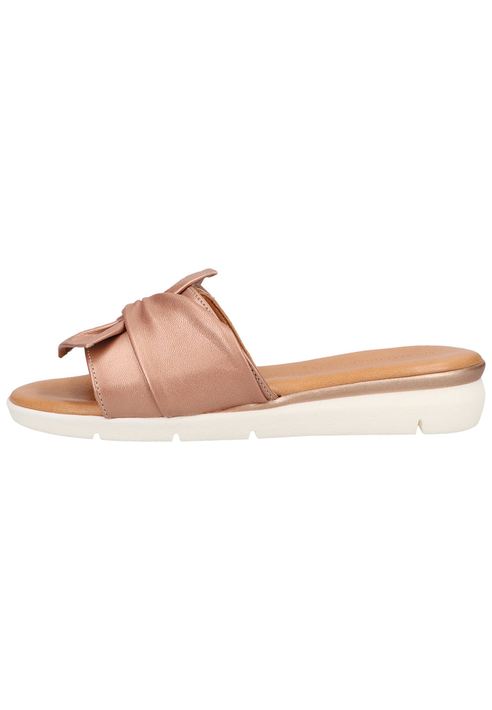 Salamander Pantoletten Leder Rosegold - surf4shoes