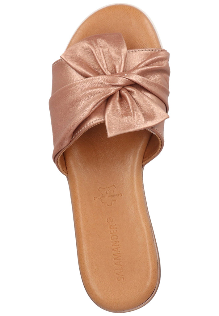 Salamander Pantoletten Leder Rosegold - surf4shoes