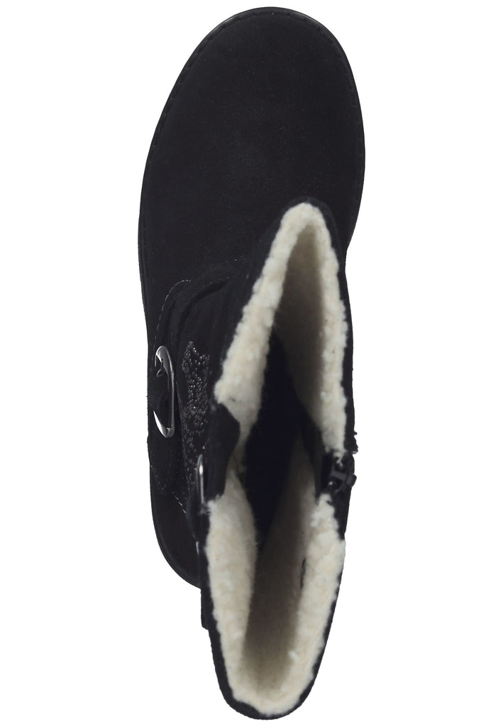 Lurchi Stiefelette Veloursleder Schwarz Warmfutter - surf4shoes