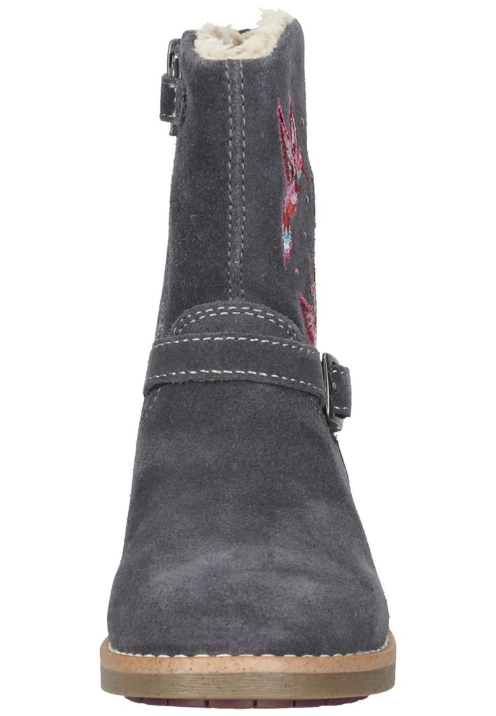 Lurchi Stiefelette Veloursleder Charcoal Warmfutter - surf4shoes