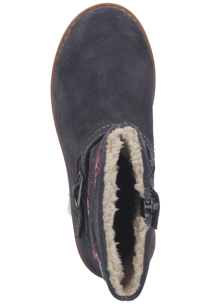 Lurchi Stiefelette Veloursleder Charcoal Warmfutter - surf4shoes