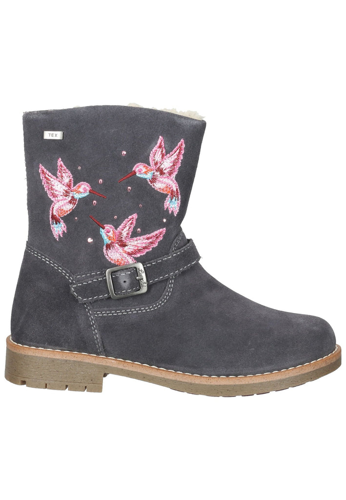 Lurchi Stiefelette Veloursleder Charcoal Warmfutter - surf4shoes