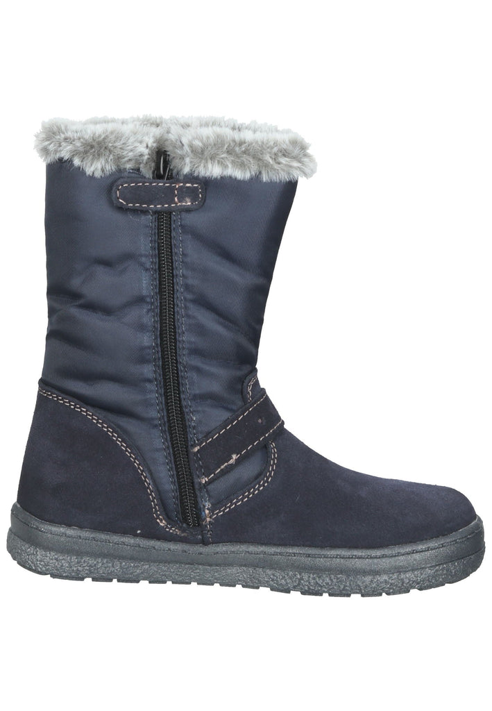Lurchi Stiefelette Veloursleder Navy Warmfutter - surf4shoes