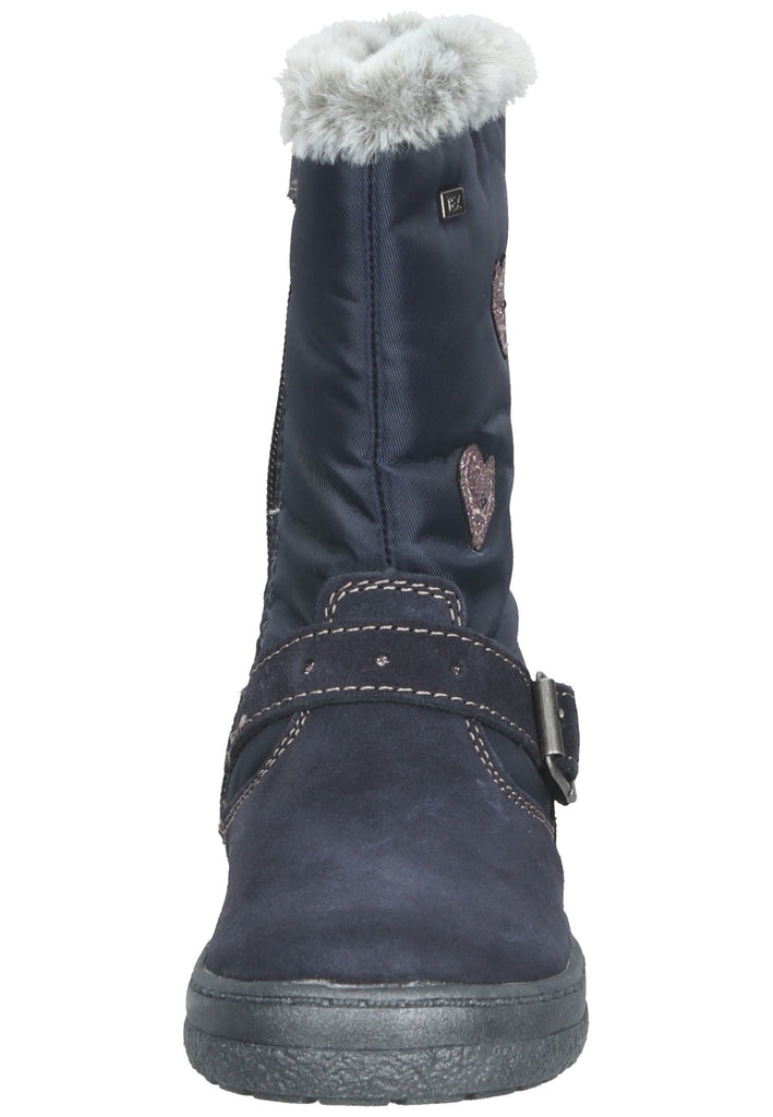 Lurchi Stiefelette Veloursleder Navy Warmfutter - surf4shoes