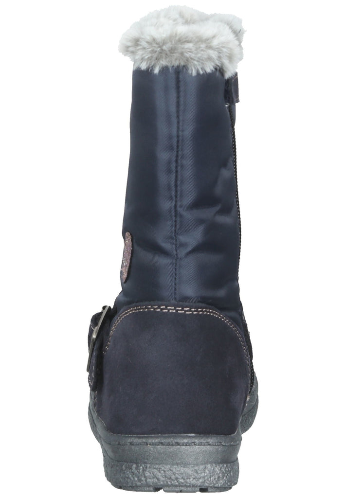 Lurchi Stiefelette Veloursleder Navy Warmfutter - surf4shoes