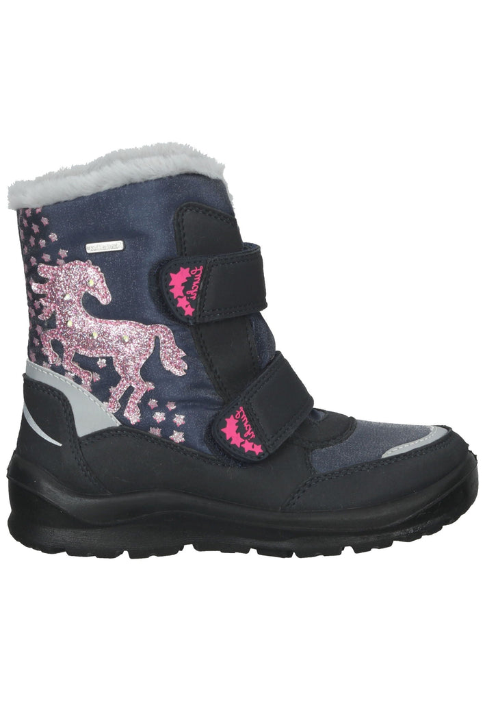 Lurchi Stiefel Lederimitat Dunkel Grau Warmfutter - surf4shoes