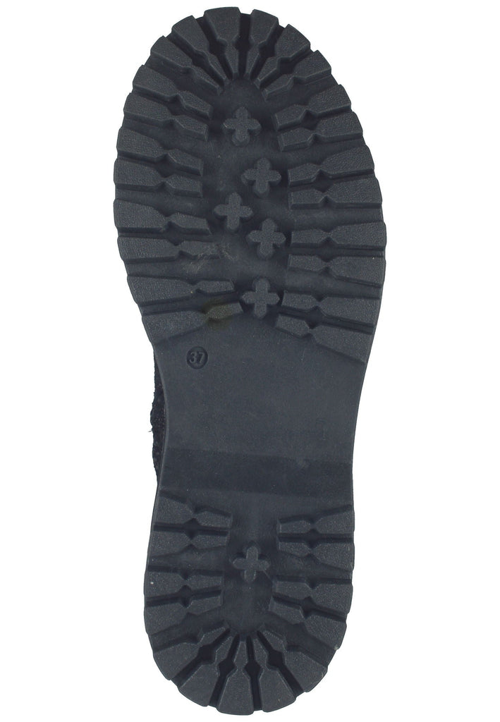 Lurchi Stiefelette Veloursleder Schwarz Flower - surf4shoes