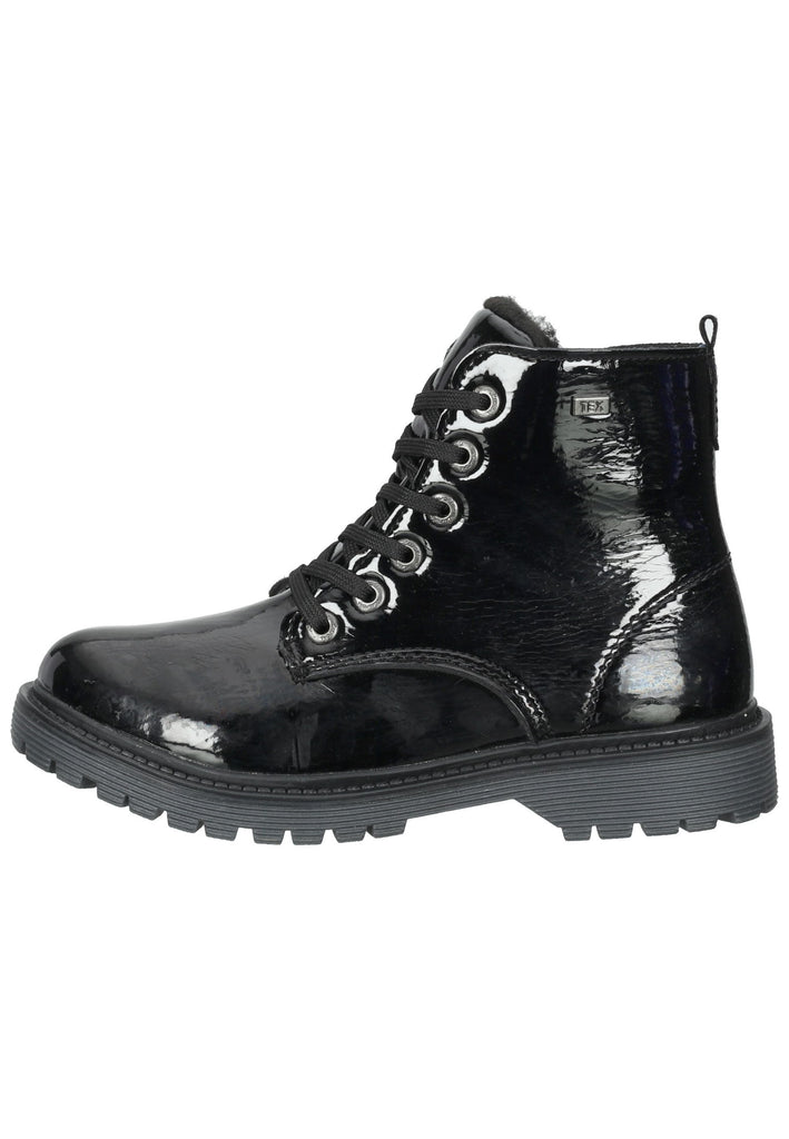Lurchi Stiefelette Lederimitat Schwarz Lack - surf4shoes