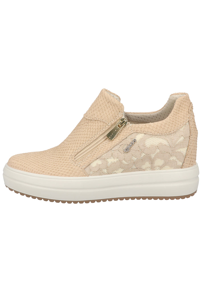 IGI&CO Sneaker Nubukleder/Textil Beige - surf4shoes
