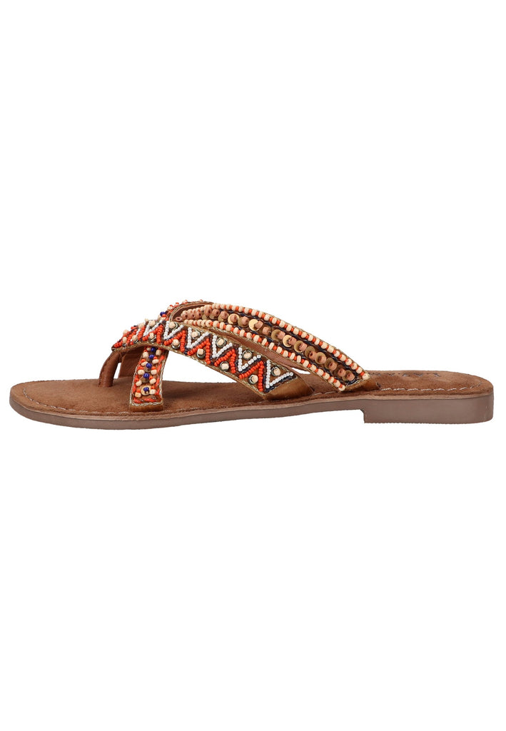 Lazamani Zehensteg Textil Tan - surf4shoes