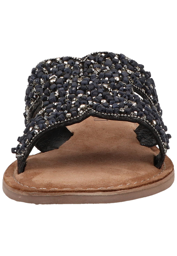 Lazamani Pantoletten Textil Schwarz - surf4shoes