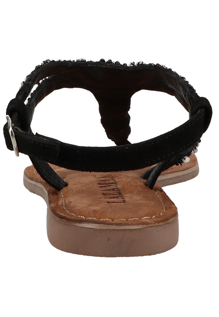 Lazamani Zehensteg Veloursleder/Textil Schwarz - surf4shoes