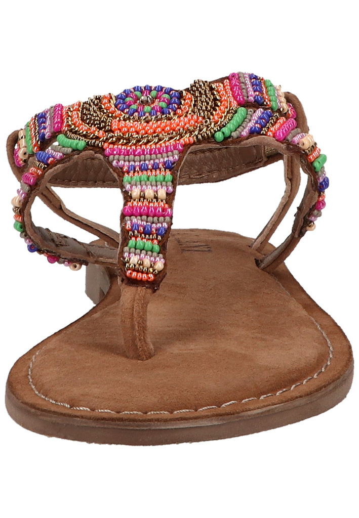 Lazamani Zehensteg Veloursleder/Textil Taupe - surf4shoes