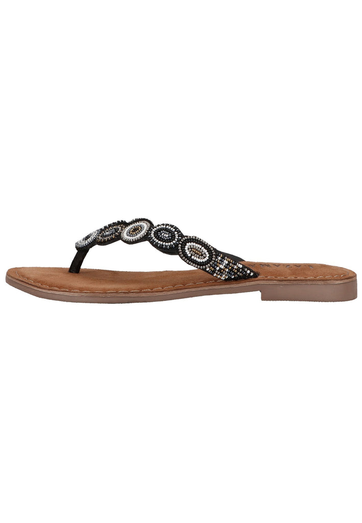 Lazamani Zehensteg Textil Schwarz - surf4shoes