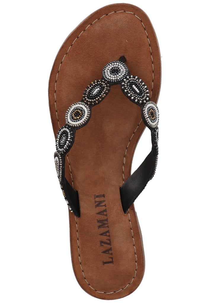 Lazamani Zehensteg Textil Schwarz - surf4shoes