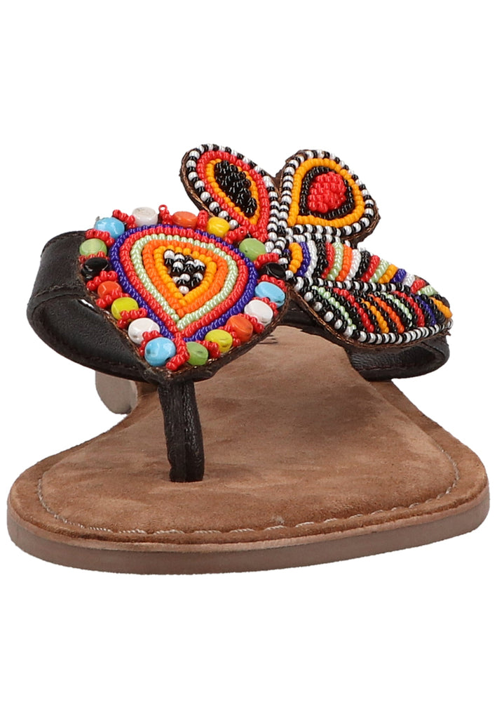 Lazamani Zehensteg Leder/Textil Dunkelbraun - surf4shoes